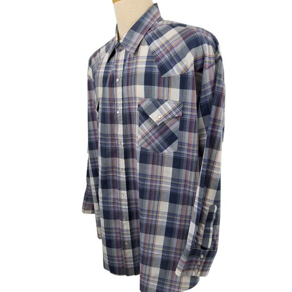 Plains Western Wear Big Man Western Snap Front Shirt Size 3X 12021-0336 - Picture 3 of 7